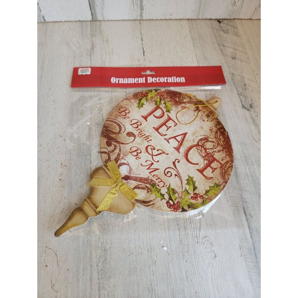 Large cardboard piece ornament abstract Xmas decor unique